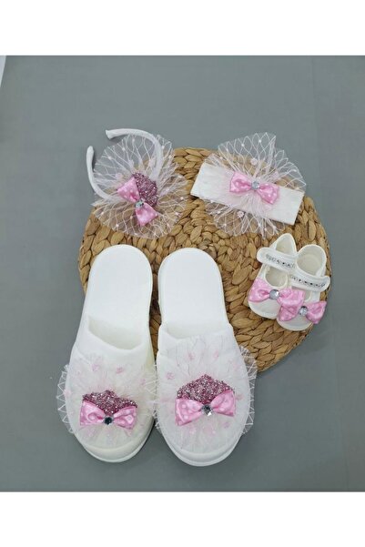 Petite Ponpon Baby طقم شباشب للأم/الطفل مكون من 4 قطع