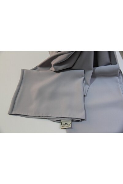 Luis Wella شال حرير المدينة - رمادي فضي - 185/70 سم