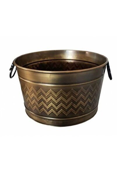 KOCHERHOME Dekoratif Antik Eskitme Odun Kovası 43 Cm Çap