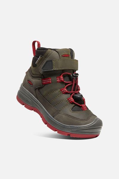 Keen Redwood Mid Wp - حذاء ثلج جلدي مقاوم للماء - أخضر داكن