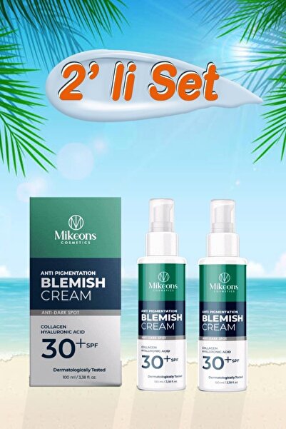 mikeonscosmetics 2 Adet Cilt Beyazlatıcı Leke Kremi 100 Ml 30 Spf - Beyazlatı...