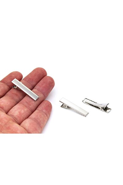 yfhobi 10 Adet - 3 Cm Nikel Kaplama Maşa Toka, Pens Toka, Timsah Toka, Saç To...