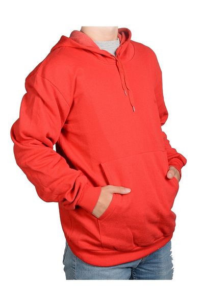 FATELLA Unisex New Year Valentine's Day Closed Front Red Hooded Sweatshirt