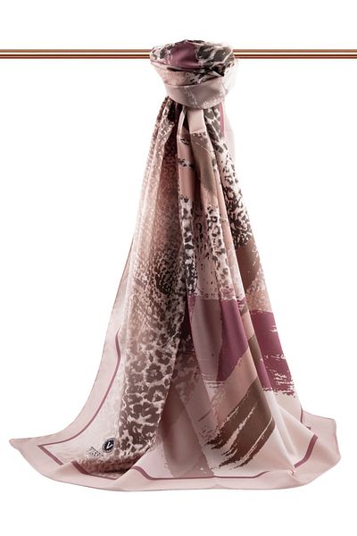 Vissona Γυναικείο Luxury Medina Silk Shawl Beige - Milk Coffee
