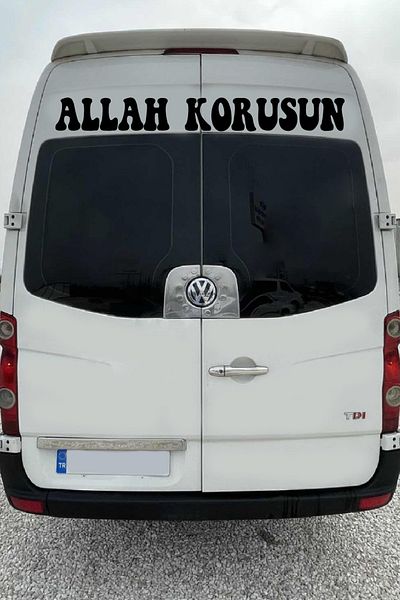 STİCKERCI BEY Allah Bless 120×15 Camion - Comercial - Serviciu - Umplut -furgonetă Spate Text Autocolant Lipire Cuvânt