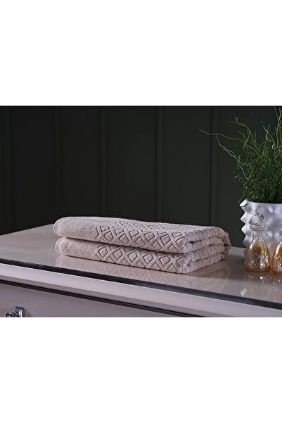 Bellona Doqu Home Luxury Banyo Havlusu 90x150 Vizon