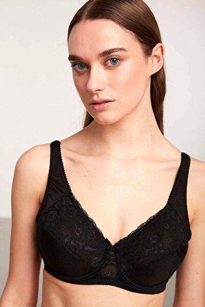 Kom Σουτιέν άνετο με λουράκια εφέ σύσφιξης Μαύρο (2 Πακέτο)