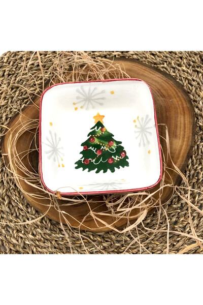 Yılbaşı 4lü Kare Kase 11x11 Cm
