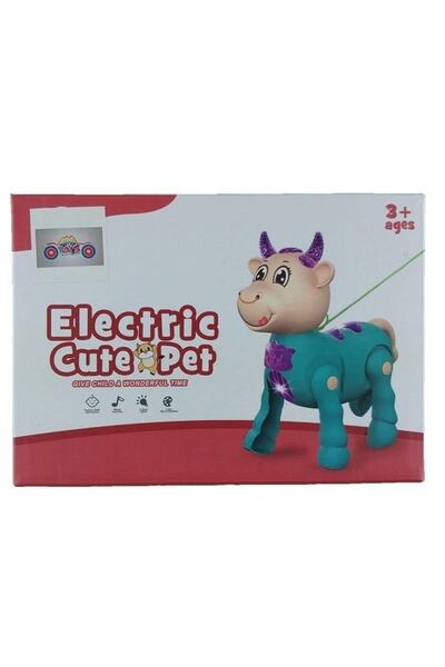 CanEm Aya Toys Sesli Ve Işıklı Sevimli Evcil Hayvanlar Inek