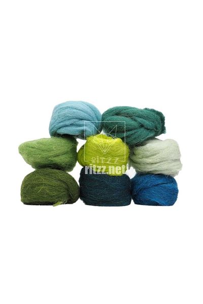 Ritzz Wool Felt Set / 8 Colors Green Tones / 802