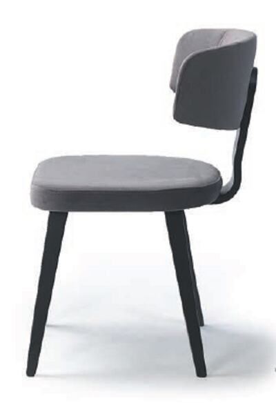 Pİ MOBİLYA 1 Adet Dora Yemek Odası Sandalyesi - Ahşap Ayak - Silinebilir Kumaş