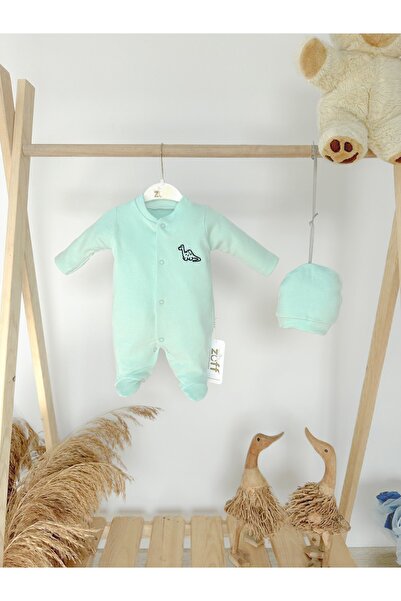 Zuff Baby Premature Dinosaur Embroidery Jumpsuit