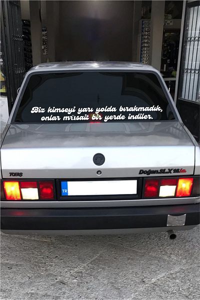 STİCKERCI BEY Cuvinte de scris pe geamul mașinii Autocolant lung - Comercial - Serviciu - Umplut - Cuvinte de scris pe panou de marfă