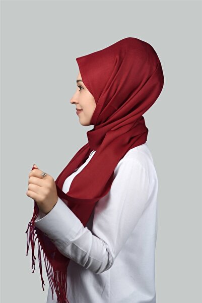 Altobeh Plain Pashmina Shawl - Light Burgundy