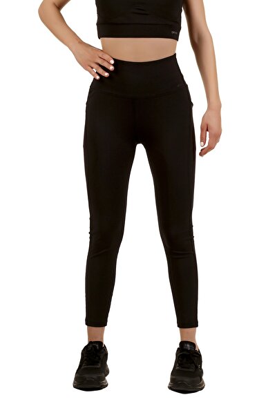 GRAB 7/8 Cepli Siyah Spor Tayt