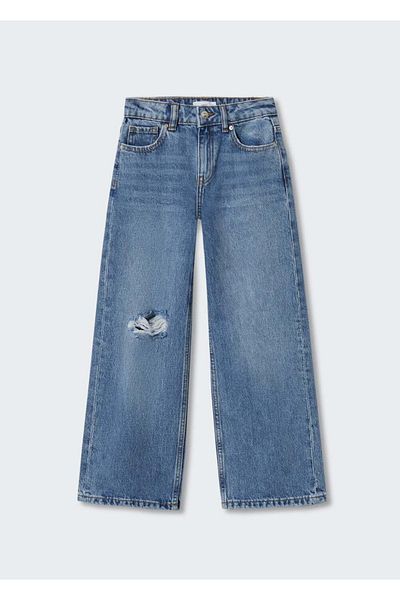 MANGO Kids Blugi Albastru Pentru Copii