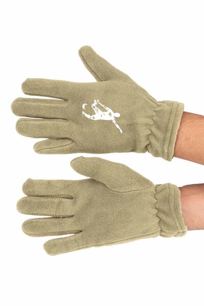 Zeron Tasarım Mănuși lungi din lână de iarnă imprimate fotbal Bll1156