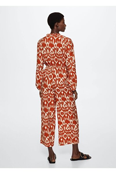 MANGO Woman Desenli Akışkan Tulum