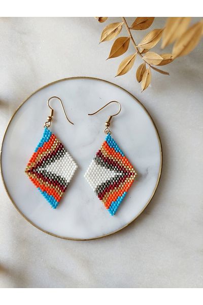 BUNİTA DESİGN Modern Dangle Miyuki Earrings
