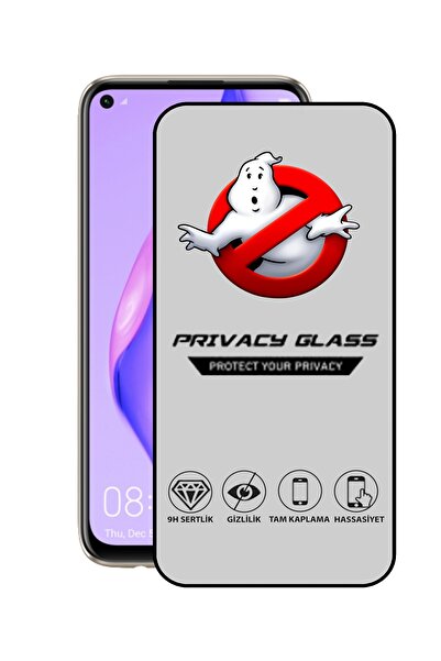 CaseArt Huawei P40 Lite Tam Kaplayan Gizli Hayalet Temperli Ekran Koruycu Cam