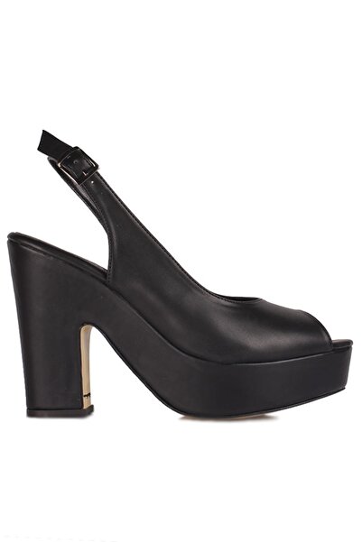 Fitbas 111097 014 Kadın Siyah Büyük & Küçük Numara Platform Ayakkabı