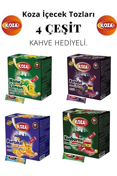 HEPSİ ANADOLU Koza Tek Içimlik Aromalı Toz Içecek 4 Çeşit Nane Limon,karadut,...