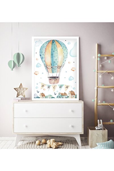 Ya&mu Tablosetleri 1 Adet 33 X 44cm Büyük Boy Ahşap Beyaz Çerçeveli Bebek, Ço...