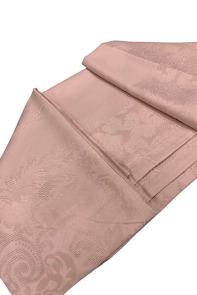 Home Jumbo Carefree Stain Resistant Self Patterned Tablecloth 160x260 Powder