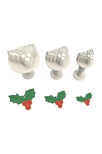 AGN STORE Yılbaşı Basmalı Enjektörlü Kopat Kurabiye Kalıbı – 3'lü