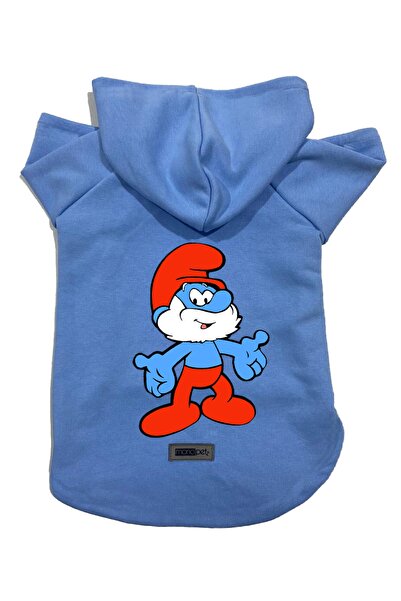 Monopetz سويت شيرت من الصوف بغطاء للرأس ملابس للكلاب والقطط - أزرق لطيف للأب ...