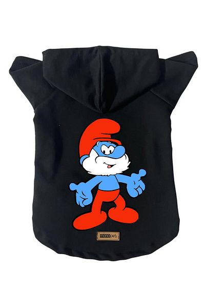 Monopetz Hooded Fleece Sweatshirt Dog And Cat Outfit & Dress - Black Cute Dad