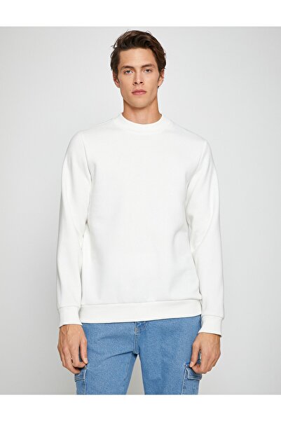 Koton Basic Sweatshirt Rose Gold Half Turtleneck Long Sleeve