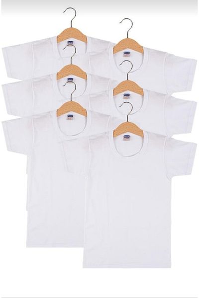 Berrak Boy's Crew Neck Χτενισμένο Βαμβακερό Εσωρούχο Μονό 1502 - 12 Τεμάχια