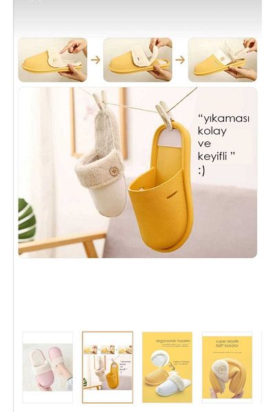 AkınalBella Trend Furry Eva House Παντόφλες Νέας Σεζόν με Γούνα που Αφαιρείται και Πλένεται