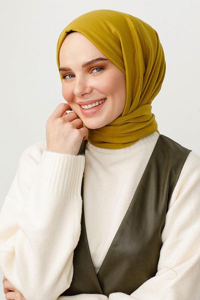 VALORSCARF Safran Green Kerme Silk Cotton Kraş Shawl