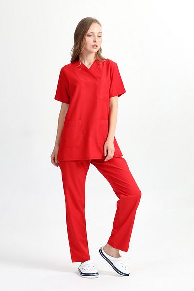 BAŞAK Guler plic Doctor Nurse Set de protecție din jerseu (țesătură ALPAKA)