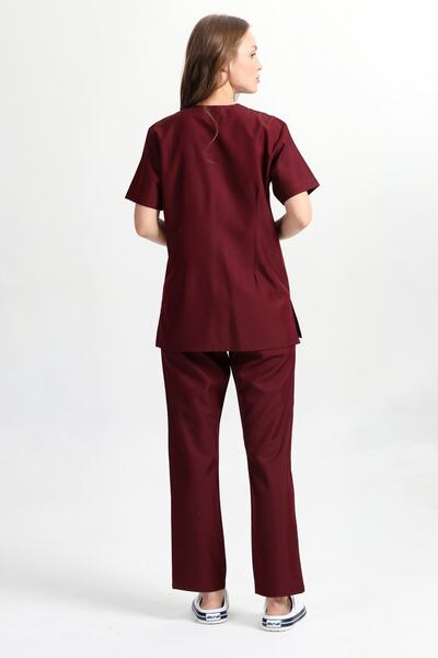 BAŞAK Zarf Yaka Doktor Hemşire Forma Nöbet Takımı (ALPAKA KUMAŞ)