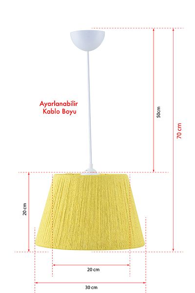 EvLight Wicker String Bohemian Chandelier Yellow