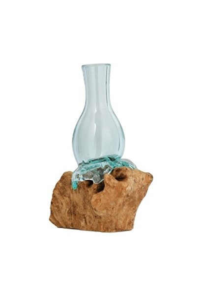 Vitale Wood Tekli Çiçek Vazo 15x28 Cm