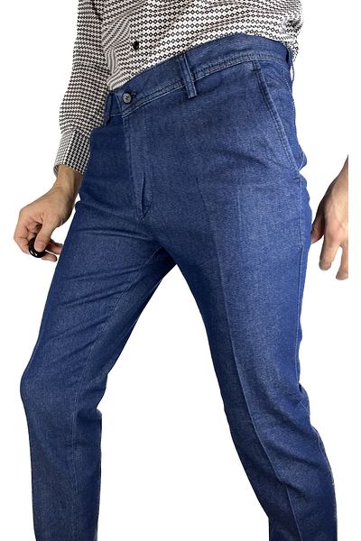 APT PRESTIGE Men's Blue Classic Side Pocket Jeans