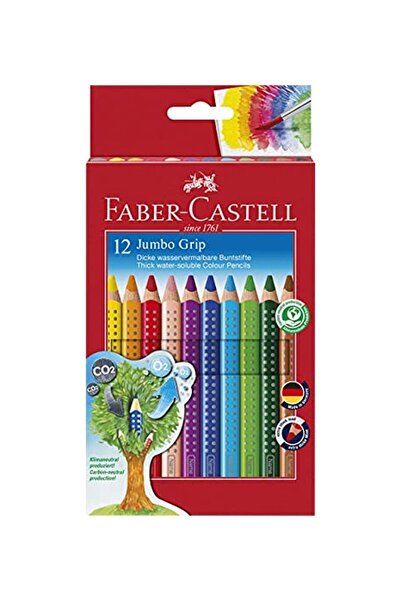 Faber Castell Faber-castell 5170110912 Jumbo Grip Boya Kalemi, 12 Renk