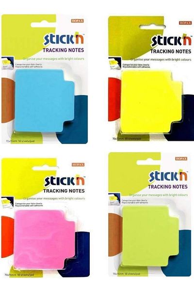 Hopax 70x70 Mm 50 Sheets 4 Color Adhesive Paper Set