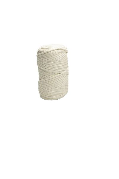 EXİZTİCARET Ecru 500 Gr Μακραμέ Σκάλισμα Βαμβακερό νήμα 3 mm
