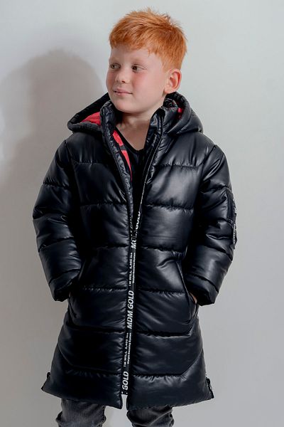 Midimod Gold 6-14 Years Old Hooded Long Model Thick Boy's Coat