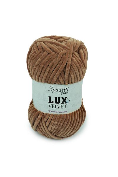 Spagettiyarn Πλεκτό νήμα Lux Velvet Dark Beige Velvet