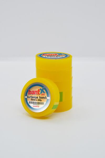 Four Office Bantx Bant 12mm X 20 Yard - Kaliteli Şeffaf Selo Bant 6 Lı Set