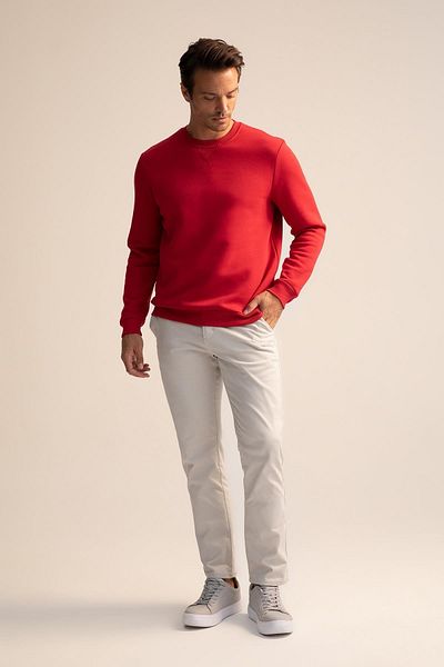 DeFacto Regular Fit Crew Neck Basic Cotton Sweatshirt