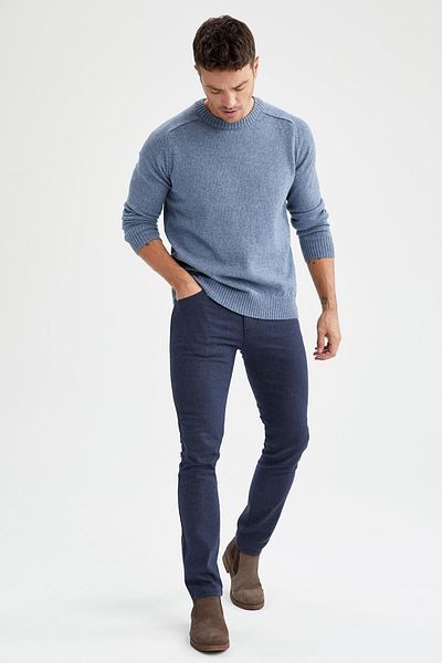 DeFacto Slim Fit Wool Look Flexible Trousers