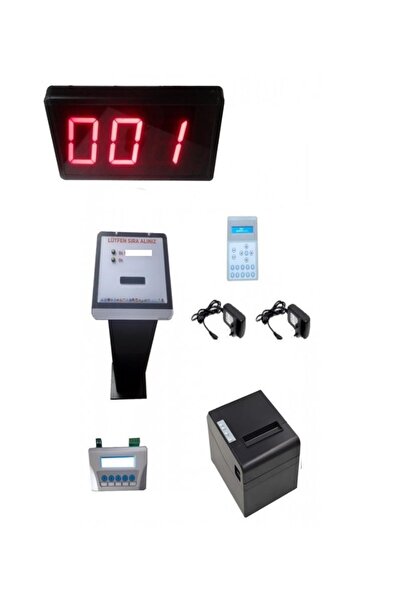 SANEC Kablosuz Kiosk Ve Printer'lı Lcd Keypad Li Sıramatik (NUMARATÖR) Sistemi