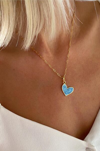 Bonnjerra Jewellery Tasarım Basic Zincir Mineli Kalp Kolye